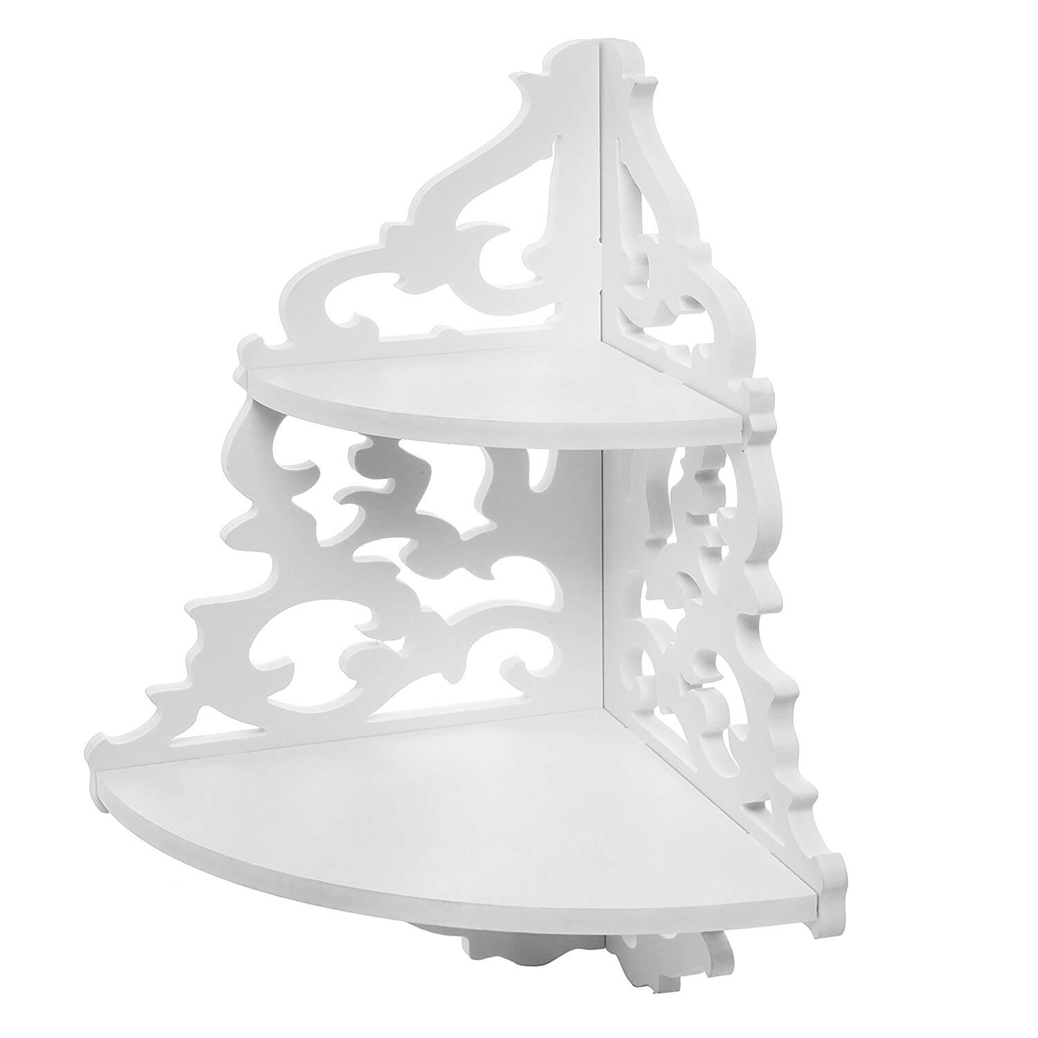 Triangle shaped floating corner shelf ornamental rack FR004