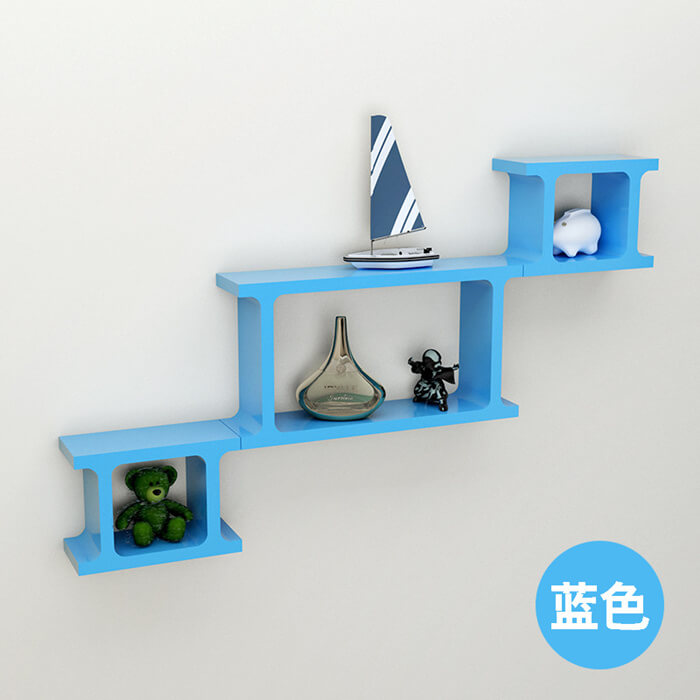 blue-color-ladder-shaped-wall-mounted-shelves