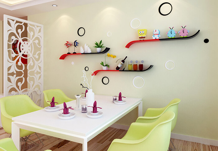 dinning-room-floating-curved-wall-shelf