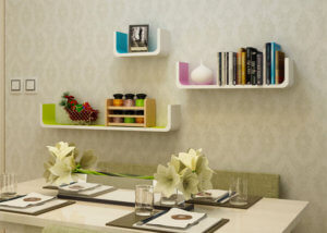 U-shaped wall shelf
