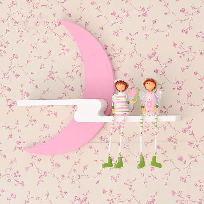 pink-color-moon-design-wall-shelf-for-kids-room