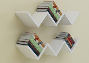 W shaped shelf
