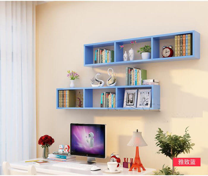 blue-clolor-wall-mount-childrens-bookshelf