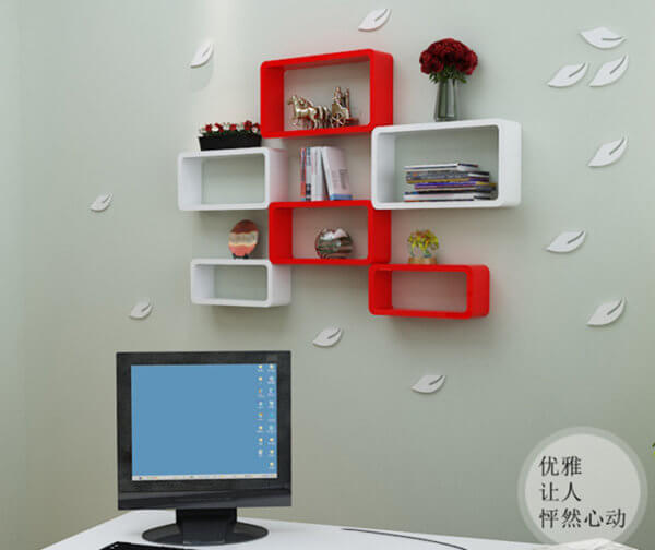 Creative rectangle cube wall shelf set CS017 to Esshelf