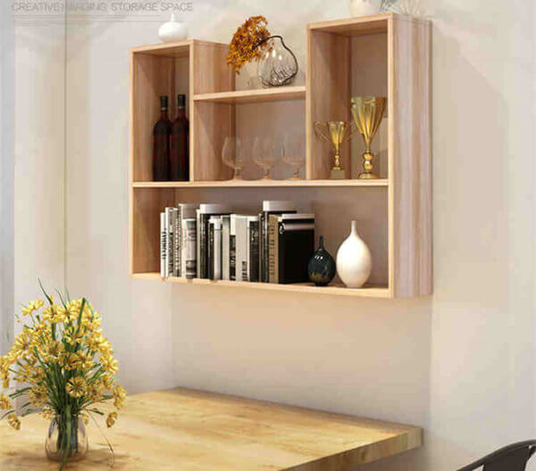 Modern wall mounted black cube storage shelf CS001 to Esshelf