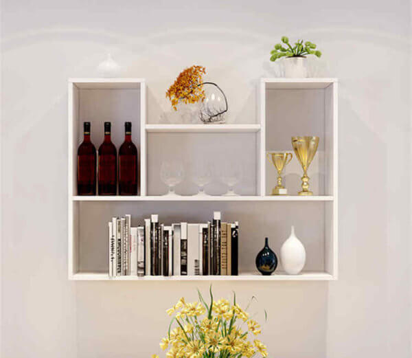 Modern wall mounted black cube storage shelf CS001 to Esshelf