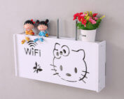 kitty curving-wood-wall storage shelf
