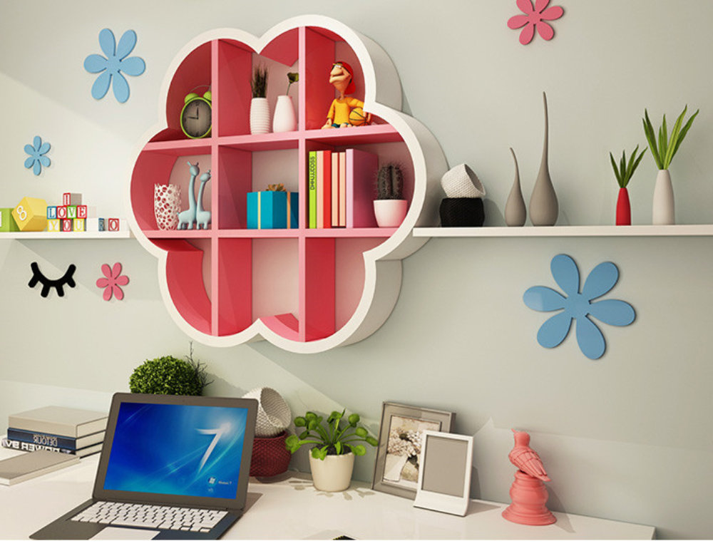 Hello Kitty Wall Shelf Kitty Shaped Decor Shelf For Kids Room CS029