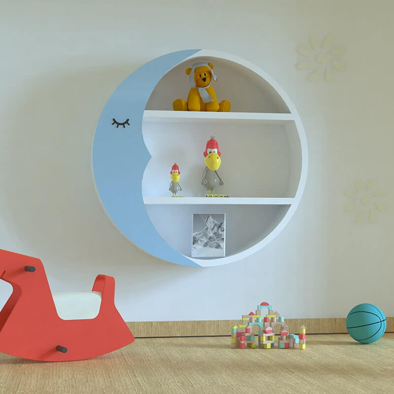 Adorable Rabbit Shaped Floating Shelf, Kids Wall Shelves