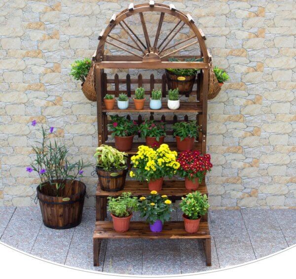 Arch-Design -Multi-layer -Flower -Stand -Balcony- Yard -Large- Flower -Stand