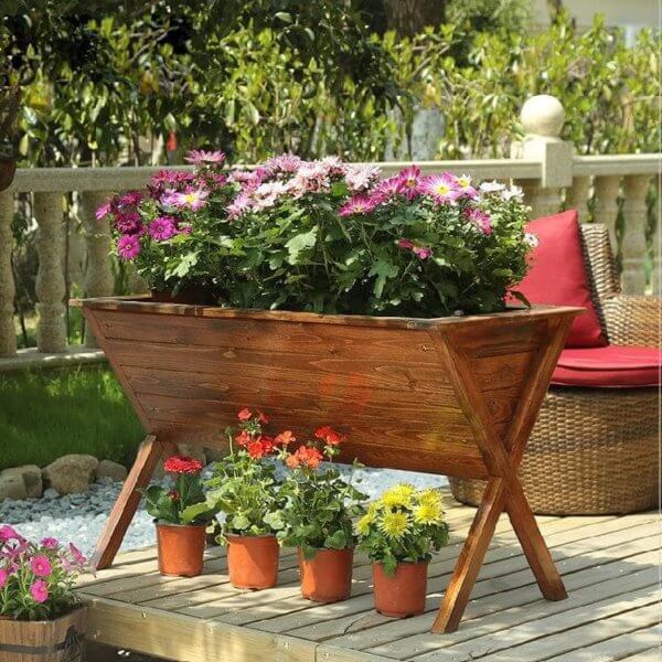 Preservative -Wood- Raise -Leg -Planer -Bed -Raised -Garden -Bed -Flower -Box -for -Yard -Balcony -Garden